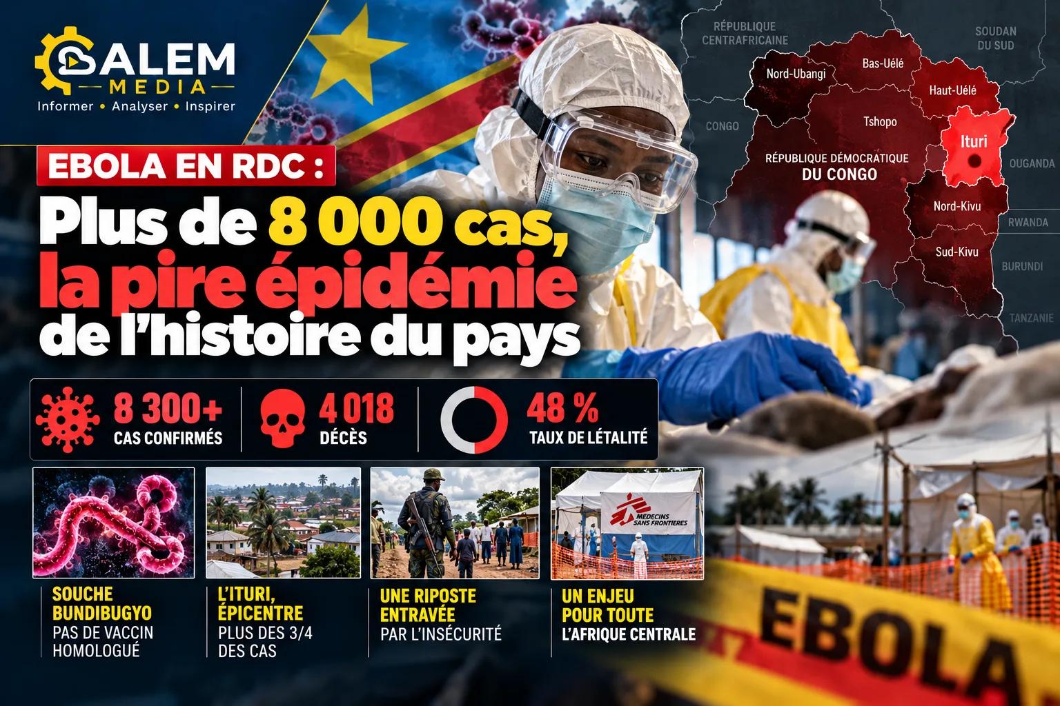 Ebola en RDC : plus de 8 000 cas, la pire épidémie de l'histoire du pays