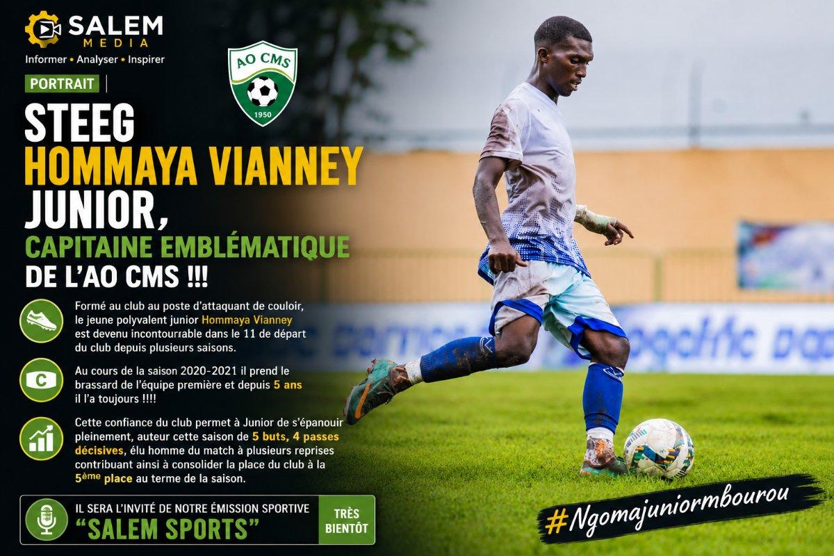 Portrait exclusif : Steeg Hommaya Vianney Junior, le cœur battant et le brassard de l'AO CMS