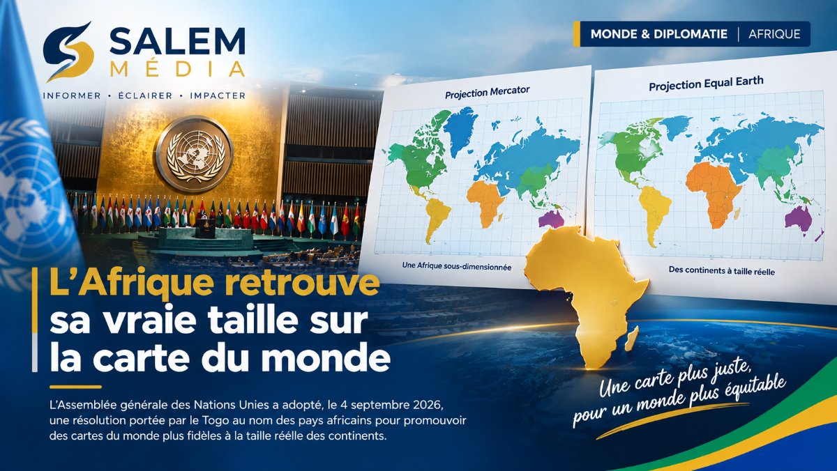 L'Afrique retrouve sa vraie taille sur la carte du monde